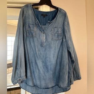 Lightweight denim chambray shirt 14/16